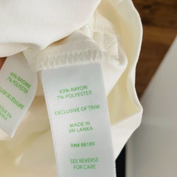 NWT Lilly Pulitzer 29" Alaura Pull On Elastic Waist Pants - Coconut (off-white) - Picture 5 of 5